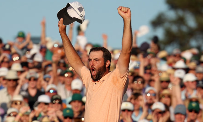 Scottie Scheffler Celebrates Masters Victory