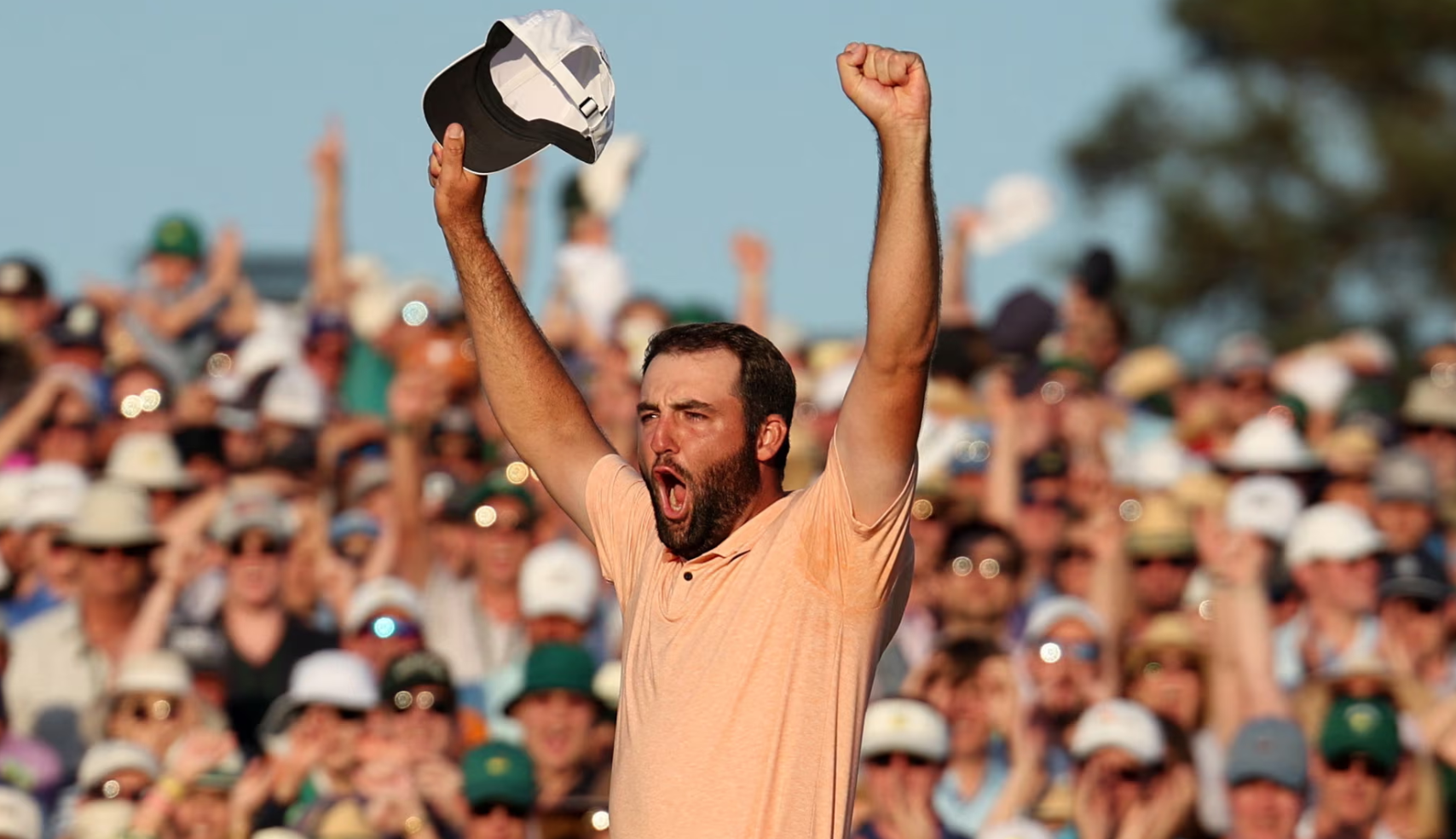 Scottie Scheffler Celebrates Masters Victory