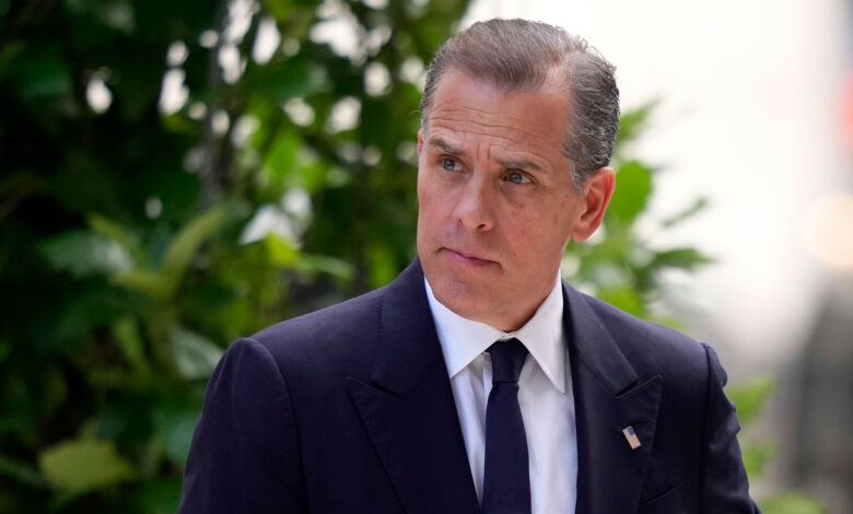 Hunter Biden arrives at federal court, Monday, June 3, 2024, in Wilmington, Del. (AP Photo/Matt Slocum)