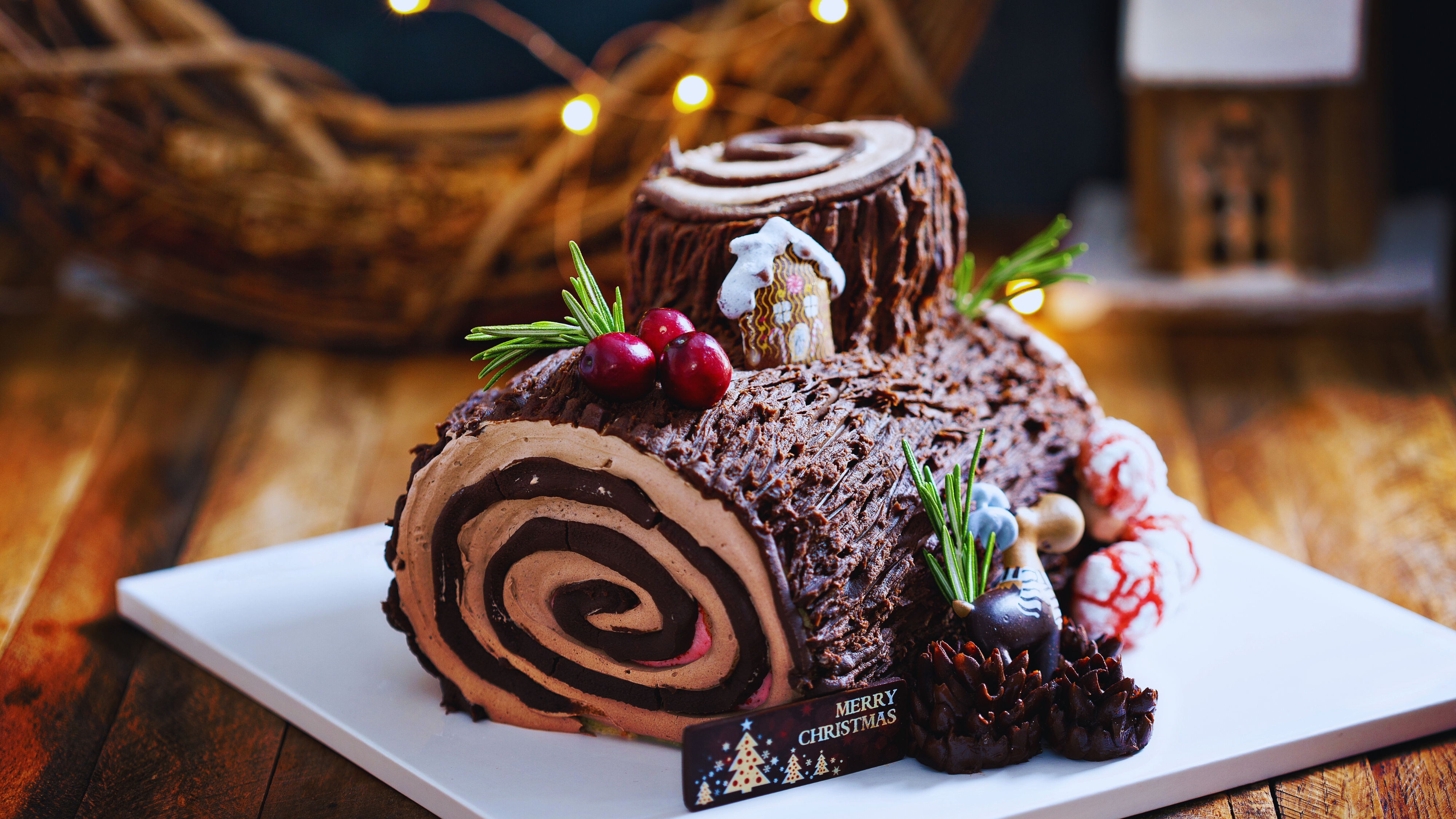 Yule Log Cake (Bûche de Noël)