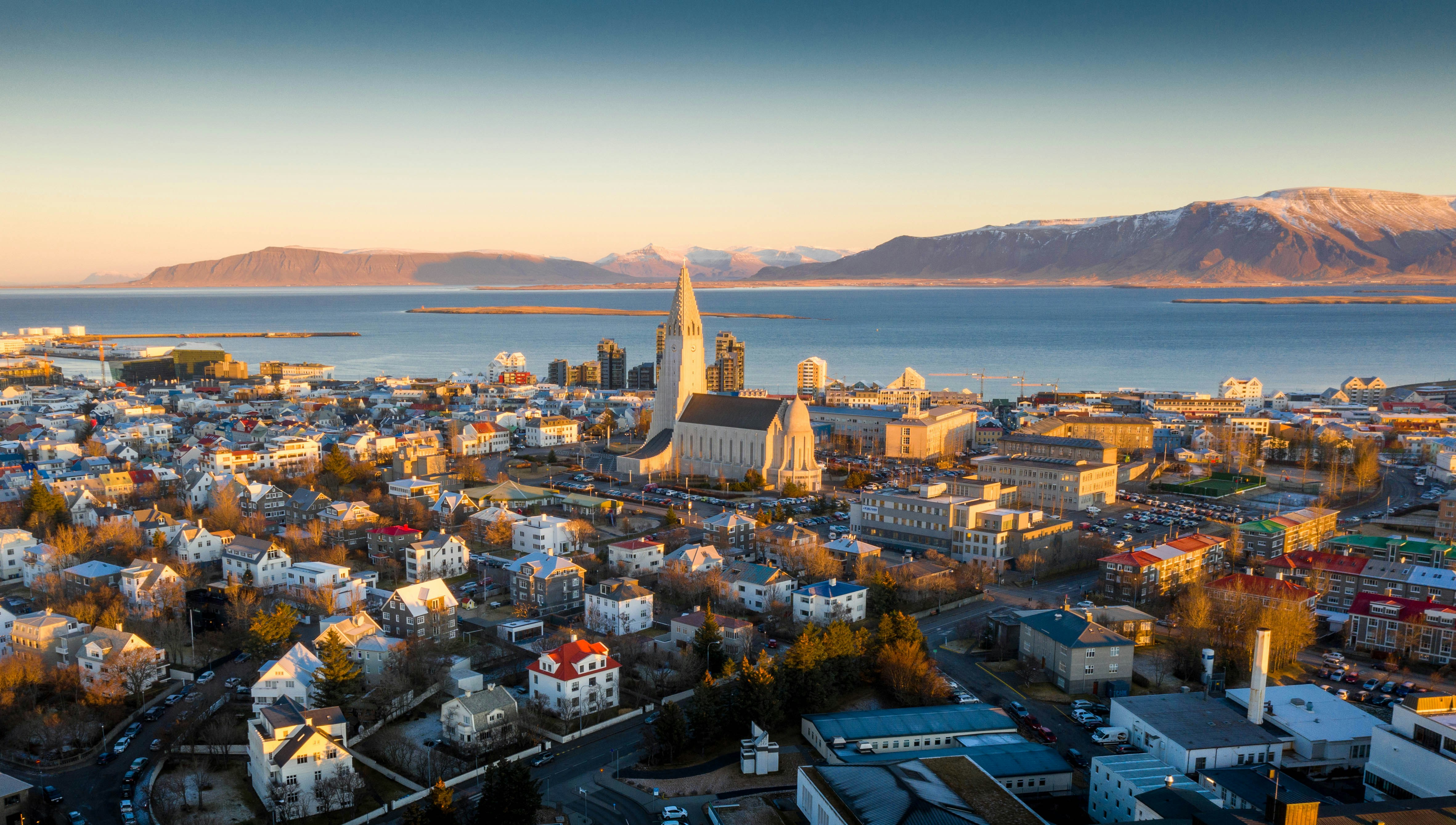 Taken on Nov 19th 2020, just as the sun was rising at 10 oclock, Reykjavík, Iceland