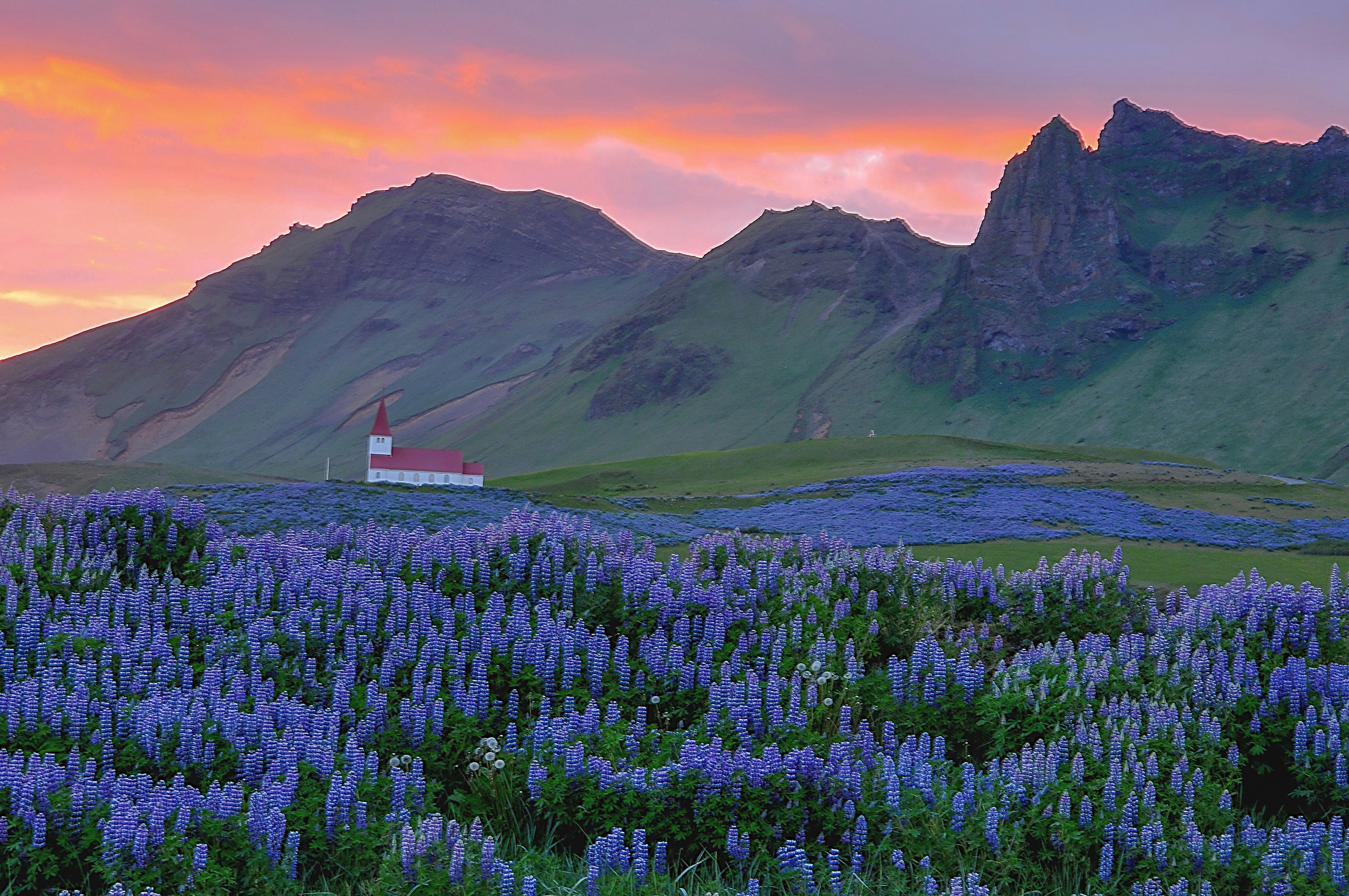 Sunset in Vik Iceland