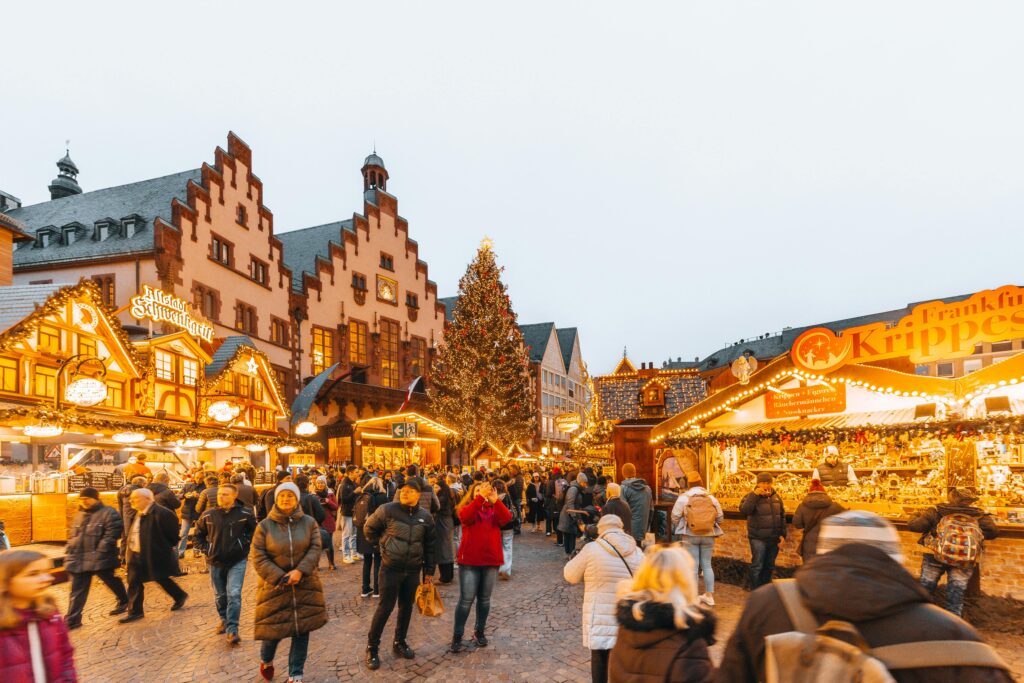 Frankfurt, Germany Festive Christmas Market in Frankfurt, Germany