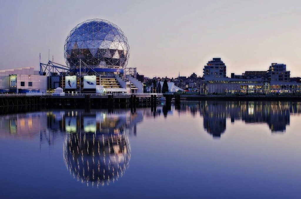 Vancouver, Canada Grey Dome Building Beside Body of Water during Sunset