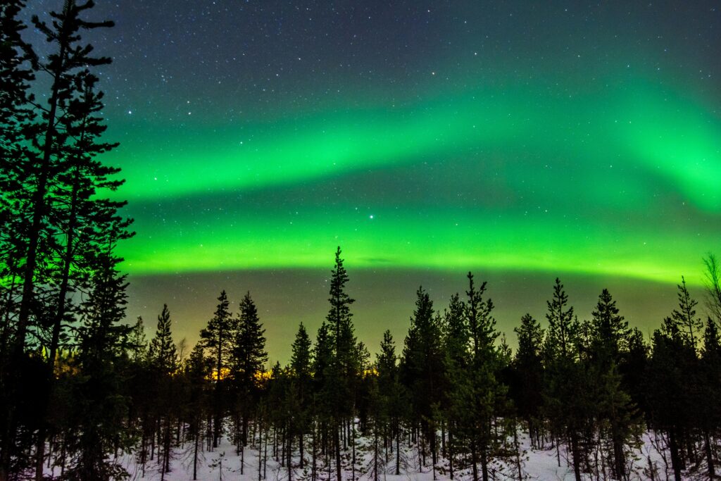 Finland Green Aurora Phenomenon