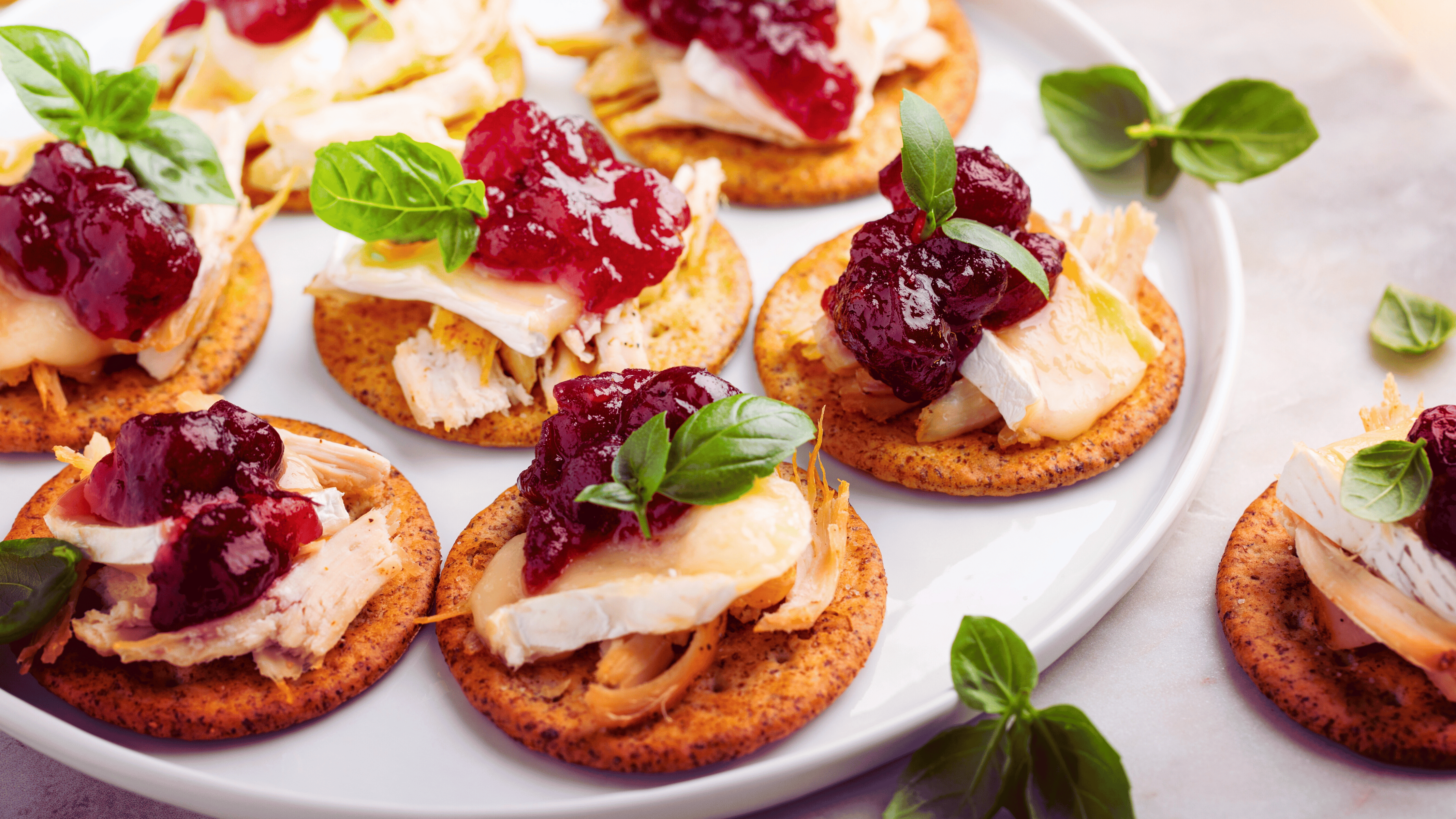 Baked Brie with Cranberry Sauce