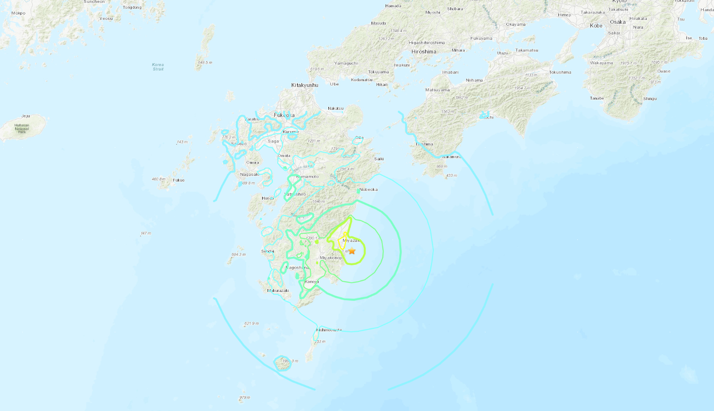 M6.6 quake hits southwestern Japan, small tsunami observed (Source: Earthquake Hazards Program)