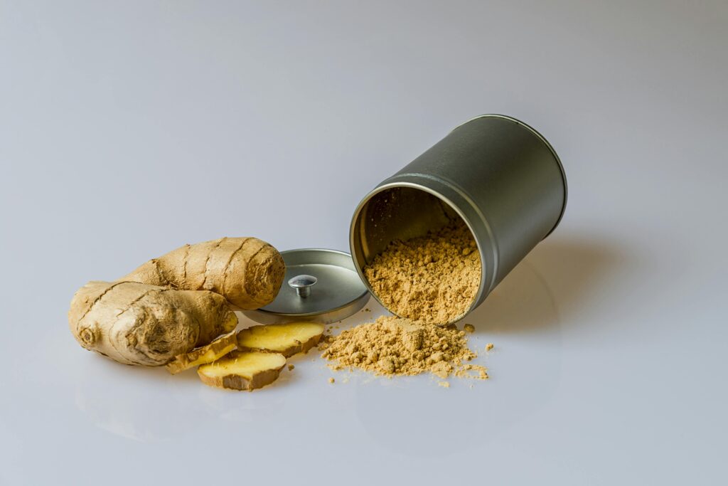 The difference between fresh and powdered green ginger