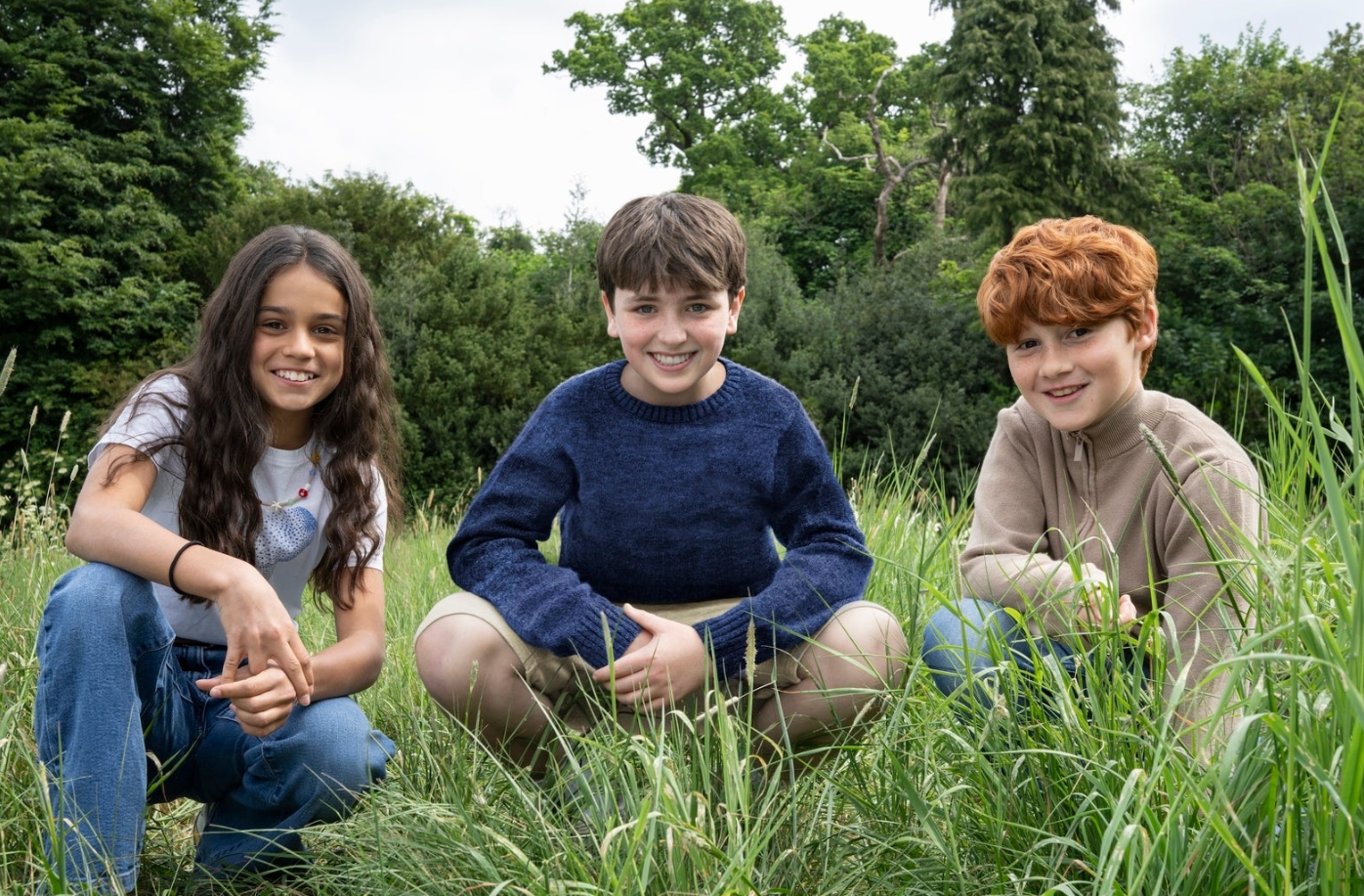 Arabella Stanton, Dominic McLaughlin, and Alastair Stout. Photo: Aidan Monaghan/HBO.