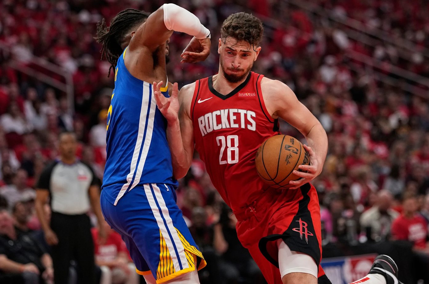 Alperen Sengun and the Rockets have extended the Warriors to Game 6. AP Photo
