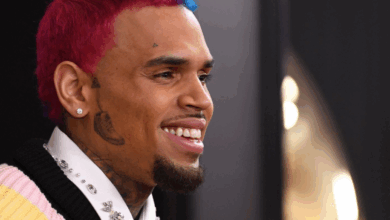 Chris Brown arrives at the 62nd Annual Grammy Awards in LA, Jan. 26, 2020. AFP