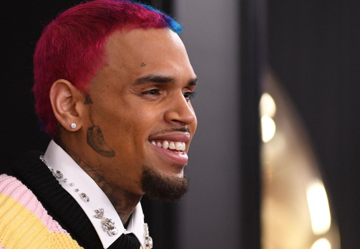 Chris Brown arrives at the 62nd Annual Grammy Awards in LA, Jan. 26, 2020. AFP