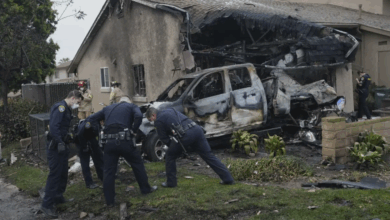 Cessna 550 Citation II business jet crashes in San Diego neighborhood with authorities saying they do not currently know how many people were on board and the injuries suffered.