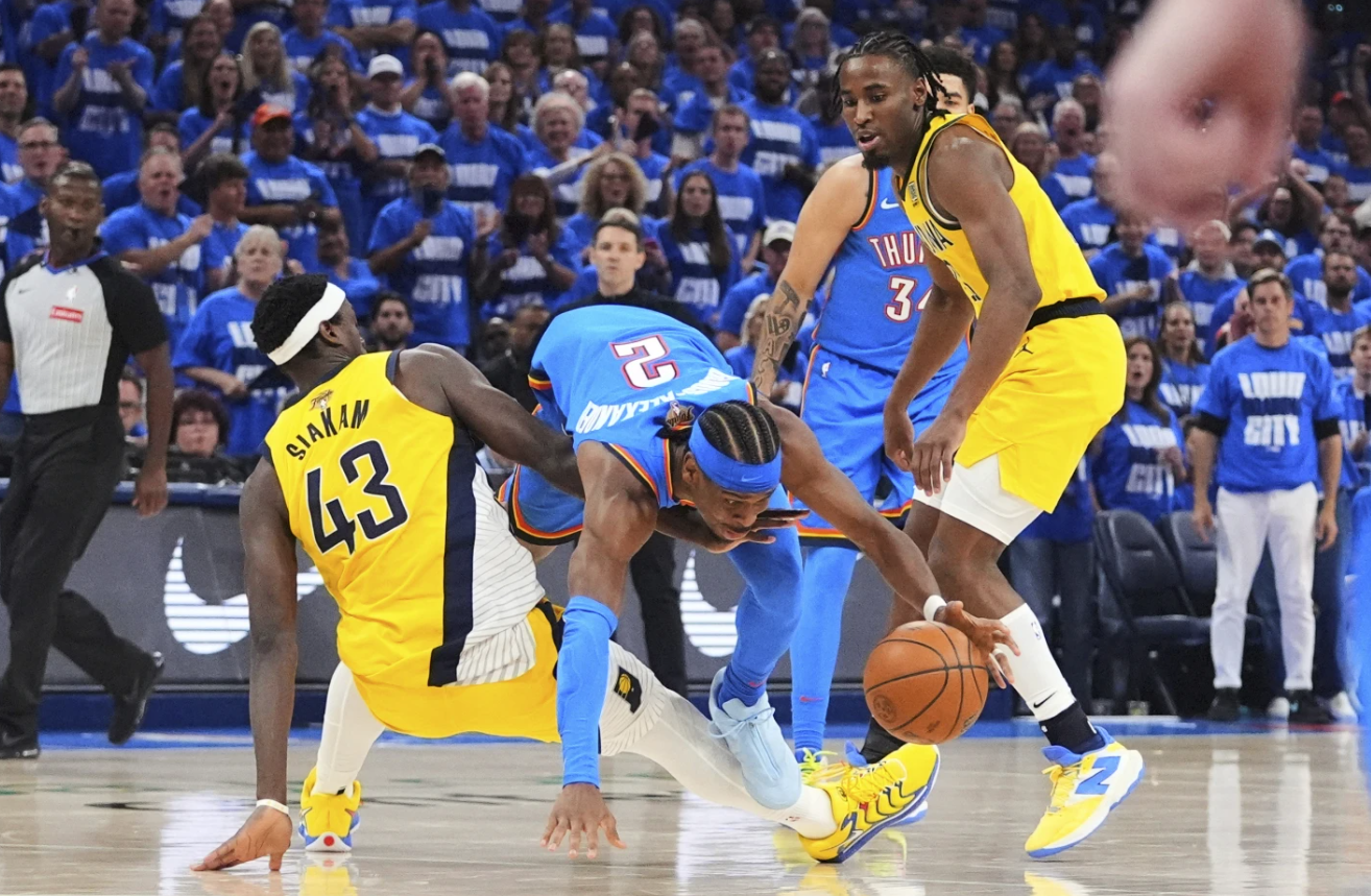 Thunder vs Pacers Game 2 of the NBA Finals basketball series Sunday, June 8, 2025, in Oklahoma City. (AP)