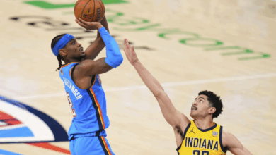 Thunder vs Pacers Game 2 of the NBA Finals basketball series Sunday, June 8, 2025, in Oklahoma City. (AP)